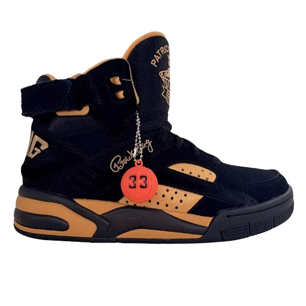 Patrick Ewing Athletics Men's 1BM00143-040 ECLIPSE Black Gold Basketball Shoes